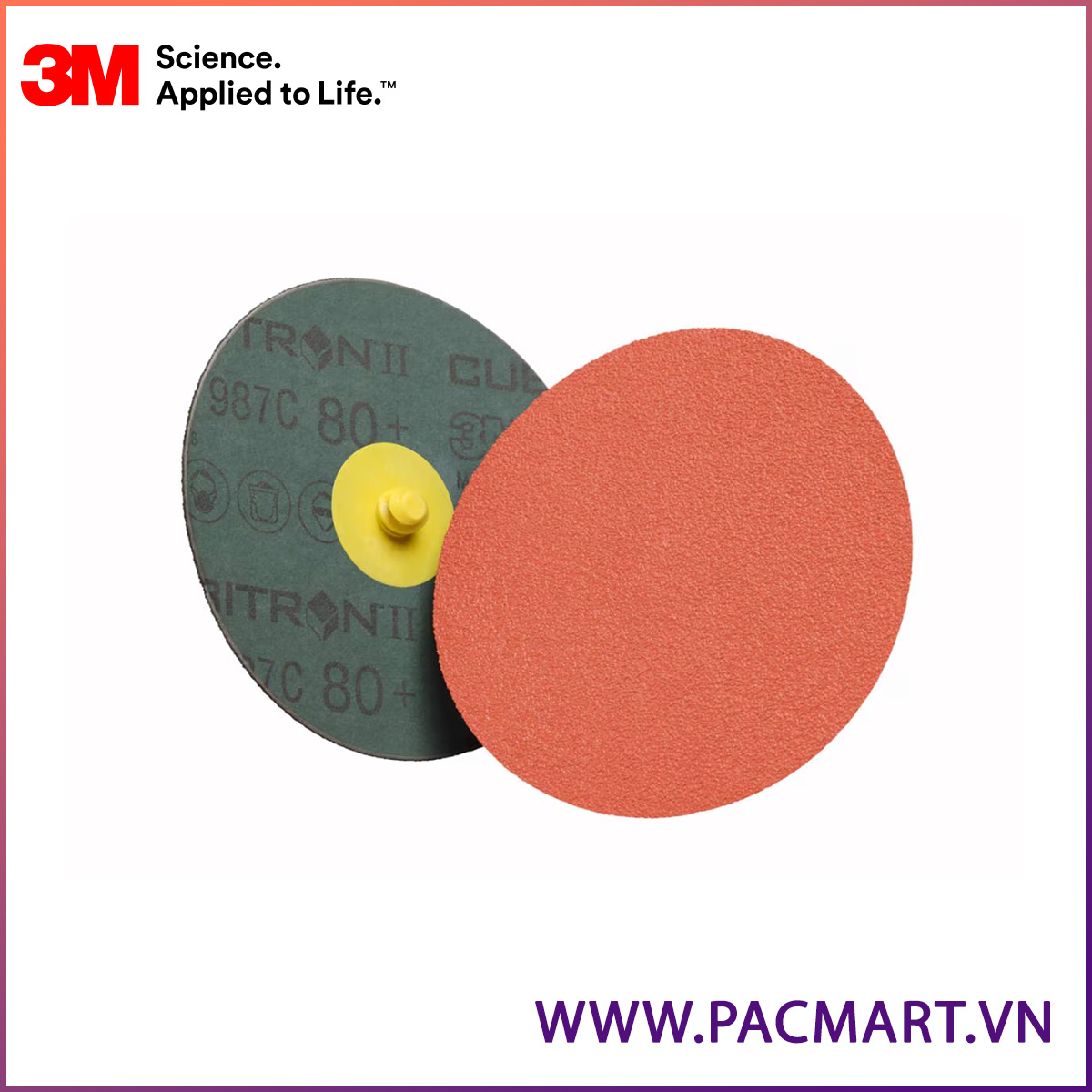 3M Cubitron II Roloc Fibre Disc 987C 80+